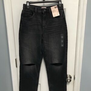 SO High Rise '90s Loose Girls Jeans  Size 14 Black New tags Distressed